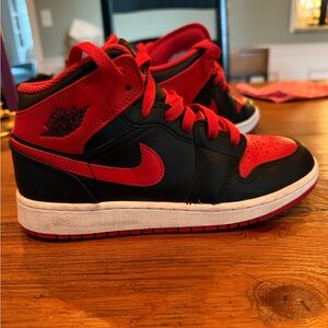 Nike Black and Red Jordan